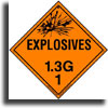 1.3g explosive placard