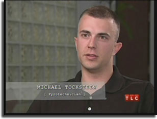 Pyrotechnician Mike Tockstein on TV